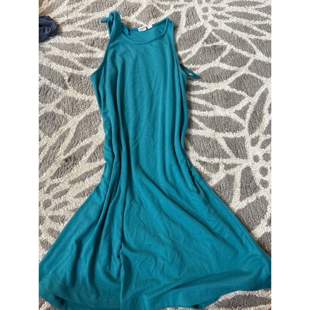Gap Teal Midi Dress with Tie Shoulders